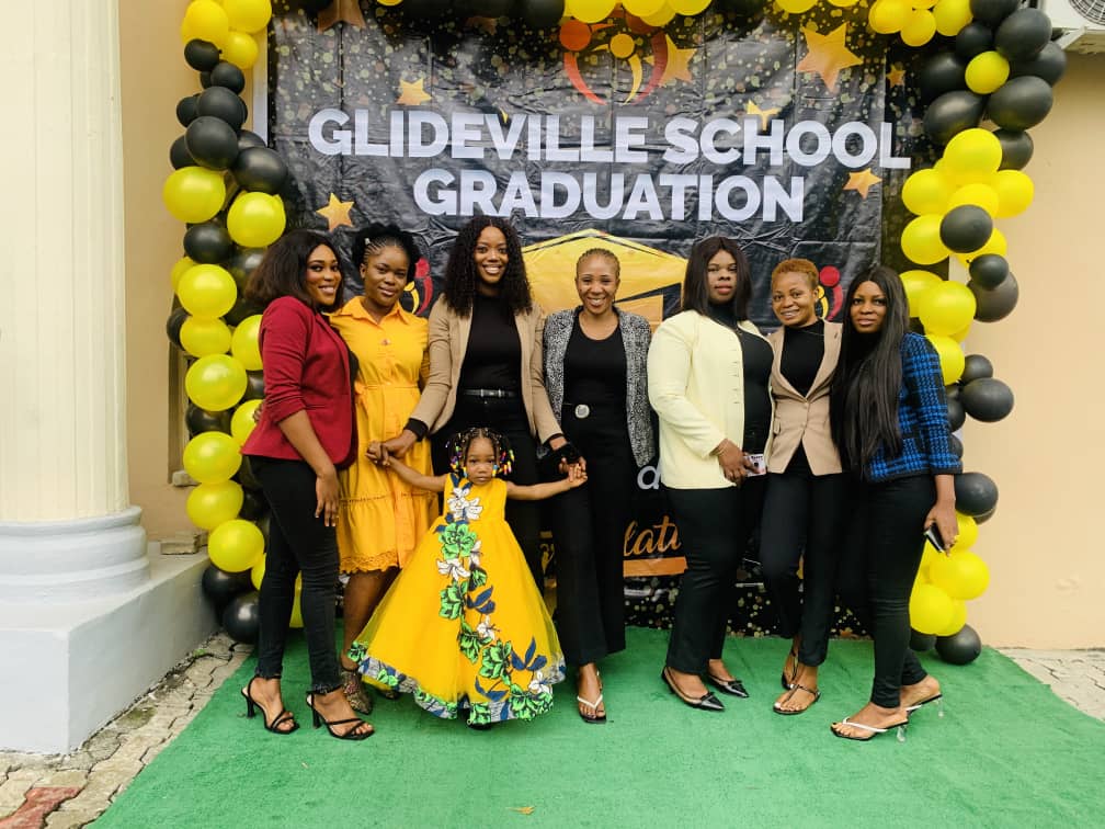 Teachers at graduation ceremony